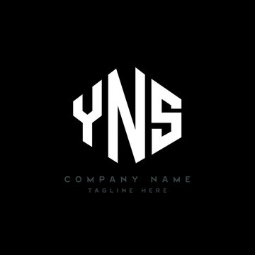 YNS letter logo design with polygon shape. YNS polygon logo monogram. YNS cube logo design. YNS hexagon vector logo template white and black colors. YNS monogram, YNS business and real estate logo. 