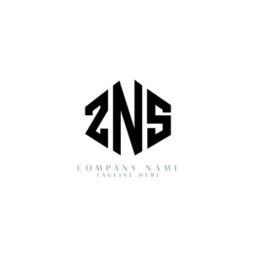 ZNS letter logo design with polygon shape. ZNS polygon logo monogram. ZNS cube logo design. ZNS hexagon vector logo template white and black colors. ZNS monogram, ZNS business and real estate logo. 