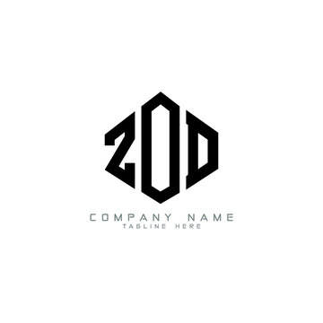 ZOD letter logo design with polygon shape. ZOD polygon logo monogram. ZOD cube logo design. ZOD hexagon vector logo template white and black colors. ZOD monogram, ZOD business and real estate logo.  