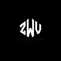 ZWV letter logo design with polygon shape. ZWV polygon logo monogram. ZWV cube logo design. ZWV hexagon vector logo template white and black colors. ZWV monogram, ZWV business and real estate logo. 