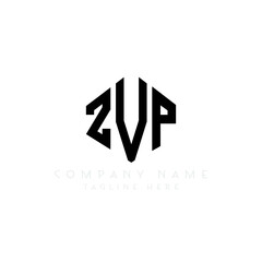 ZVP letter logo design with polygon shape. ZVP polygon logo monogram. ZVP cube logo design. ZVP hexagon vector logo template white and black colors. ZVP monogram, ZVP business and real estate logo. 