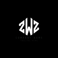 ZWZ letter logo design with polygon shape. ZWZ polygon logo monogram. ZWZ cube logo design. ZWZ hexagon vector logo template white and black colors. ZWZ monogram, ZWZ business and real estate logo. 