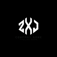ZXJ letter logo design with polygon shape. ZXJ polygon logo monogram. ZXJ cube logo design. ZXJ hexagon vector logo template white and black colors. ZXJ monogram, ZXJ business and real estate logo. 