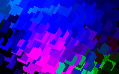 Dark Multicolor vector pattern in square style.