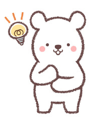 ひらめく子供シロクマ