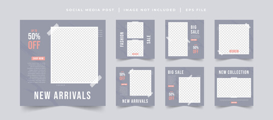 fashion sale social media post template