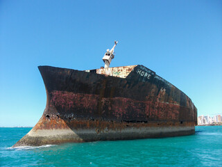 shipwreck in the sea