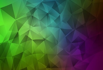 Obraz premium Light Pink, Green vector texture with triangular style.