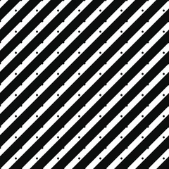 Afwasbaar behang White dotted diagonal lines. Vector seamless diagonal stripes pattern. © Crashik