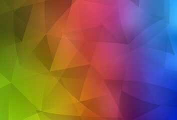 Obraz premium Light Multicolor vector triangle mosaic texture.
