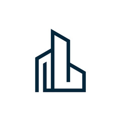 Building architect home symbol logo design vector