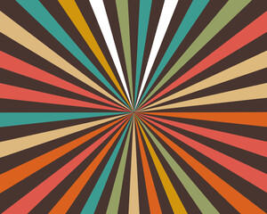 Colorful (Vintage Style) shiny starburst background, abstract texture,vector illustration.
