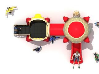 NAVE ESPACIAL, JUEGOS PARA NIÑOS - RENDER © Gabo