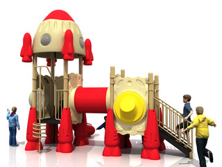 NAVE ESPACIAL, JUEGOS PARA NIÑOS - RENDER © Gabo