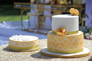 The cake place on the table on the birth day party and looking very delicious and the background is...