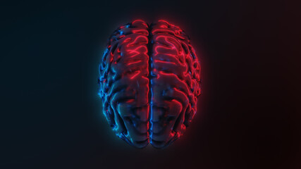3D Rendering of human brain.Concept for technology business ideas, innovation, creativity.
