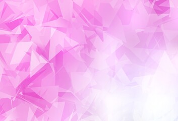 Light Pink vector background with abstract polygonals.