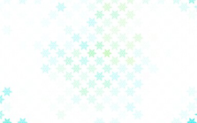 Light Blue, Green vector pattern in Christmas style.