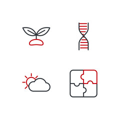 science set icon, isolated science set sign icon, vector illustration