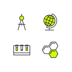 science set icon, isolated science set sign icon, vector illustration