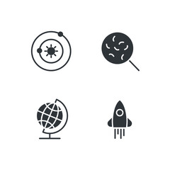 science set icon, isolated science set sign icon, vector illustration