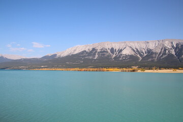 Obraz premium Center Of Abraham Lake, Nordegg, Alberta