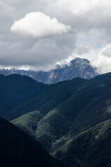 clouds over the mountains