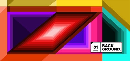 Vetor Colorful geometric ethnic pattern background