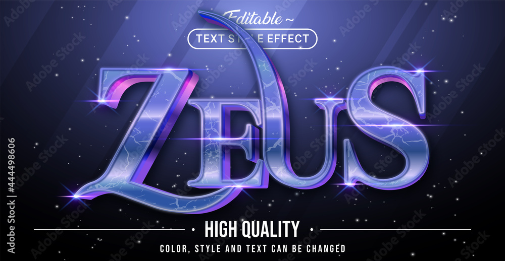 Aufkleber Editable text style effect -Zeus text style theme.
