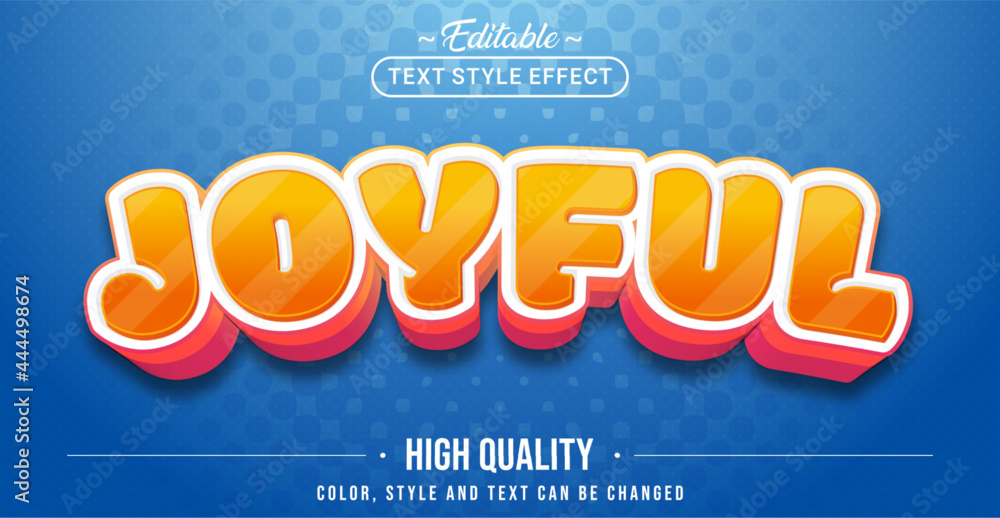 Poster Editable text style effect - Joyful text style theme.