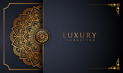Luxury mandala background with golden arabesque pattern Arabic Islamic east style. decorative mandala for print, poster, cover, brochure, flyer, banner.