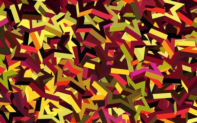 Dark Pink, Yellow vector background with polygonal style.