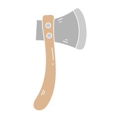 axe hand drawn element design vector. clipart cartoon illustration
