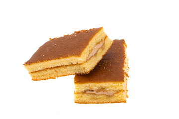 sponge cake isolated