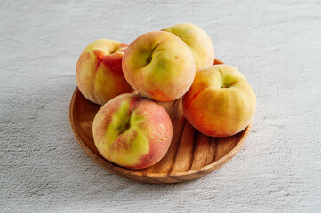 Naklejka na ściany i meble Summer fruit, Fresh organic peaches