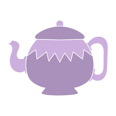 teapot hand drawn element design vector. clipart cartoon illustration