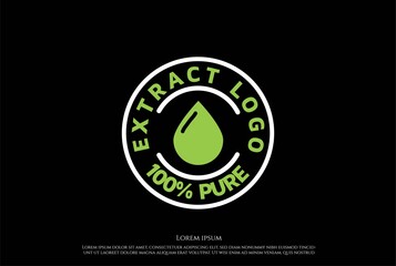 Simple Minimalist 100% Organic Natural Badge Label Seal Sticker Logo Design Vector