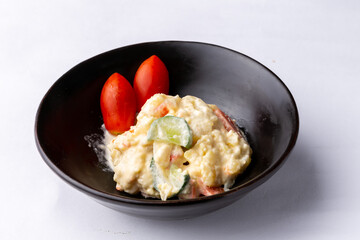 Japanese food on a white background