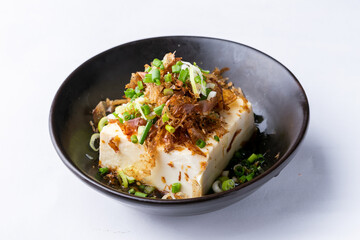 Japanese food on a white background