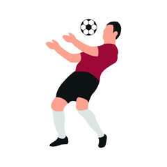 Fototapeta na wymiar Illustration vector graphic of a man chest controlling the ball. Perfect for website, presentation, or anything about football.