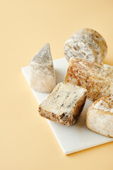 Assortment of aged cheeses