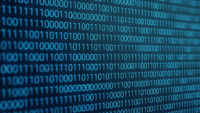 4K Binary Code Random Number Digital Background