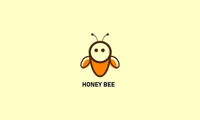funny bee  logo design template