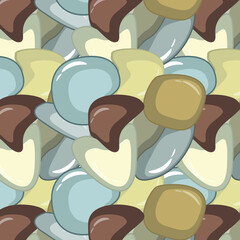 vector brown, purple and gray stone wall background with stones of different sizes