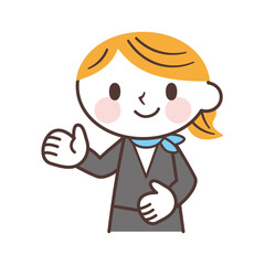 reception woman 案内をする受付の女性