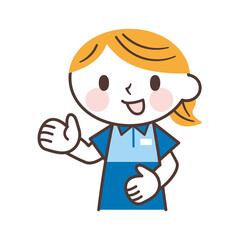 Female convenience store clerk コンビニ店員の女性