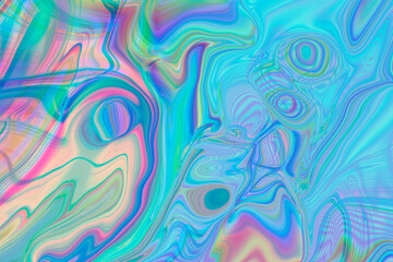 Fototapeta na wymiar Abstract textured iridescent multicolored liquid background