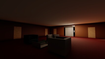 liminal space office lift