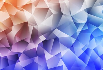 Fototapeta premium Light Blue, Yellow vector abstract polygonal pattern.