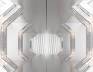 3D rendered sci-fi lighting booth © 天乐 张